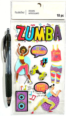 Zumba Stickers Scrapbooking Card Papercraft Recollections