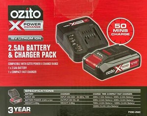 ozito 18v battery and charger