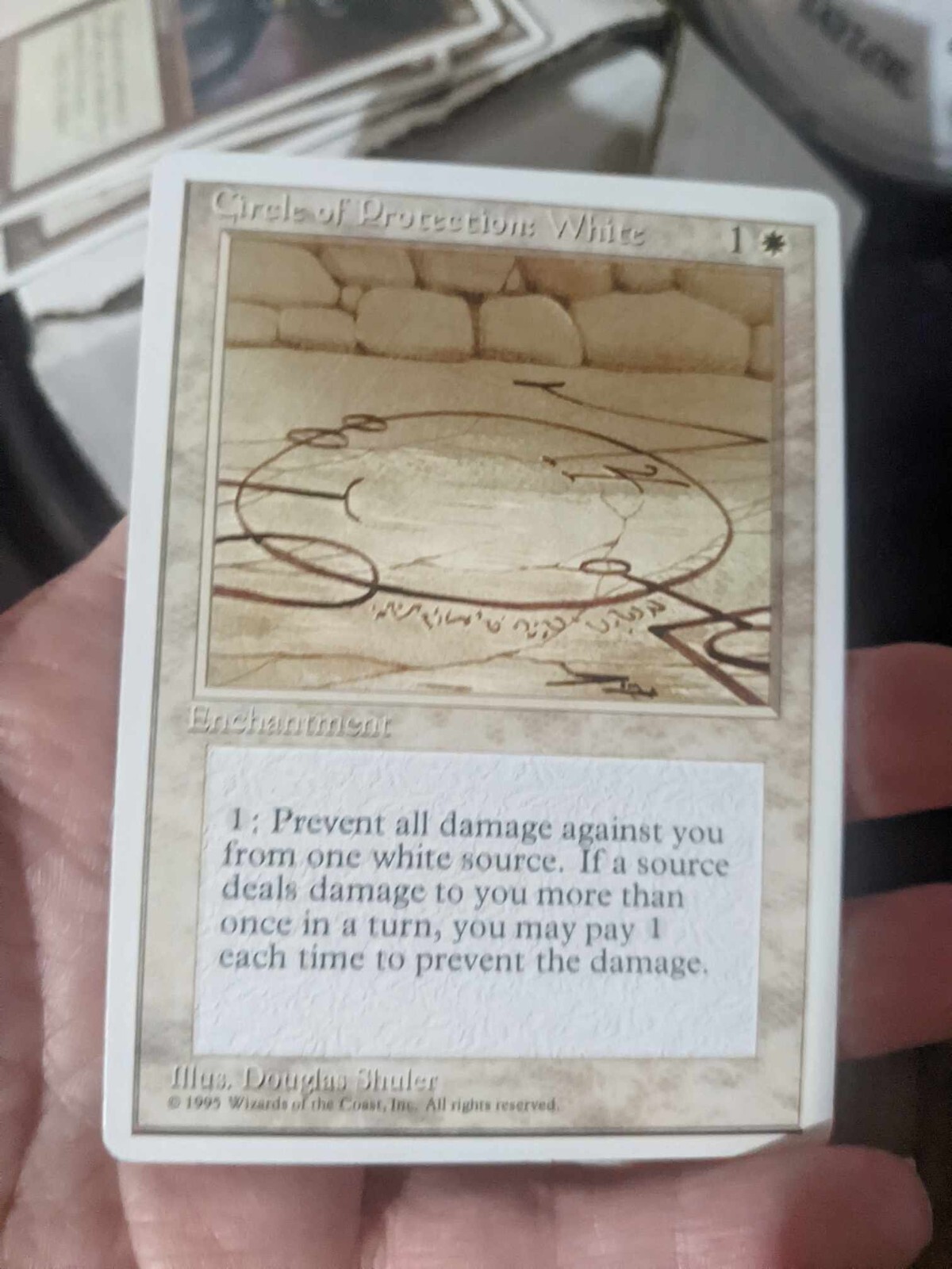 MTG Circle of Protection: White, NM-Mint, English Alternate Fourth Edition 4th