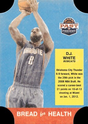 DJ White - 2012 Panini Past & Present - Die Cut - Bread for Health #50