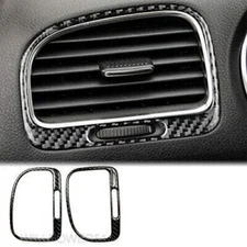 Real Carbon Fiber Side Air Fan Outlet Frame Trim Fits 10-14 Golf 6 GTI R MK6