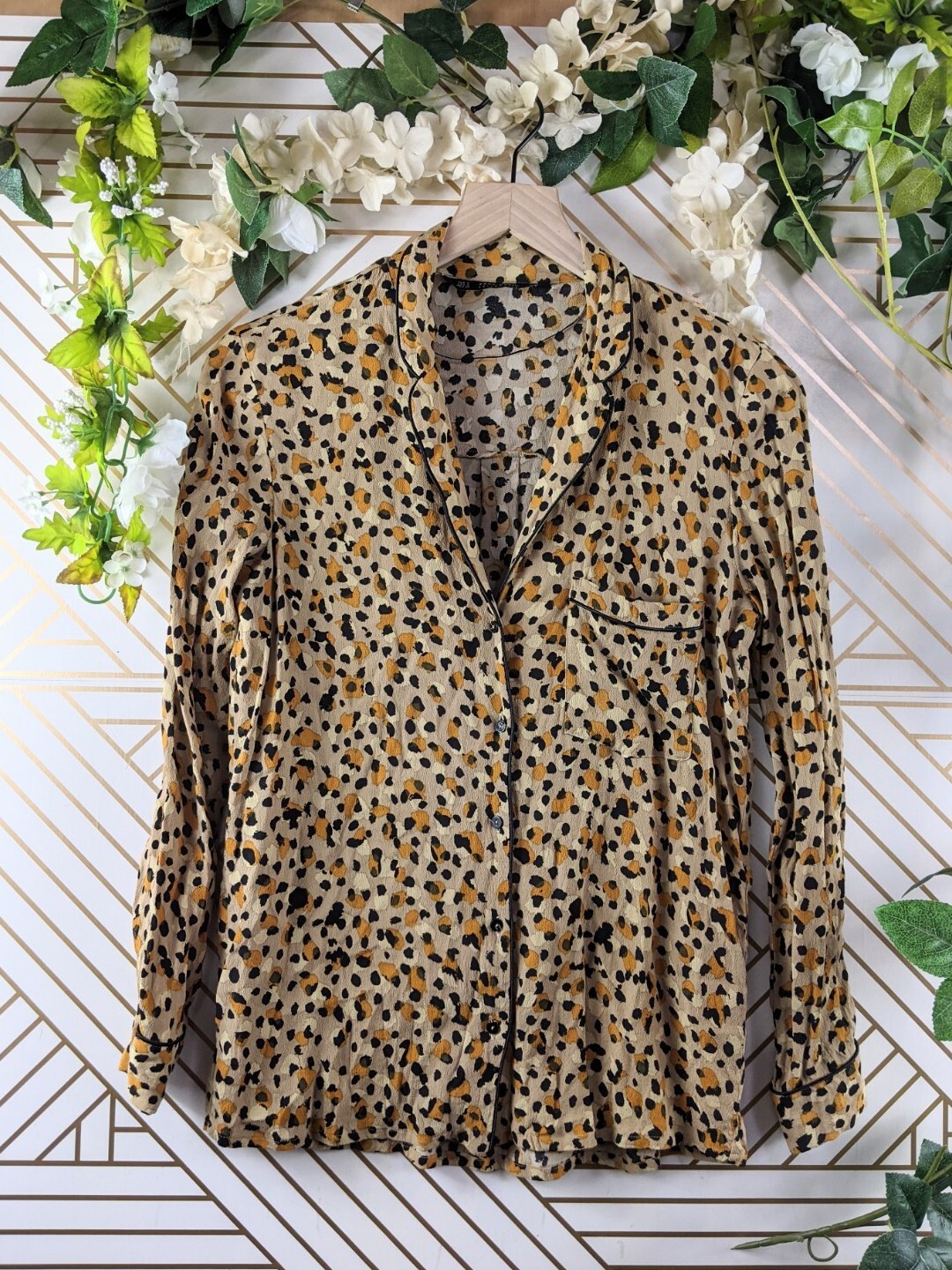 Zara Basic Multicolor Button Up Long Sleeve Size … - image 1