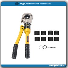 Hydraulic Pipe Cutter Copper Tube Fittings Crimping Tool w/ 1/2 3/4 & 1-inch Jaw