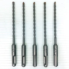 5pk Hammer Drill Bits 3/16"x6" SDS Plus 3.5" LOC Carbide Tip Rotary Concrete