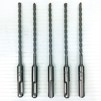 5pk Hammer Drill Bits 3/16''x6'' SDS Plus 3.5'' LOC Carbide Tip Rotary Concrete