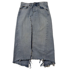 Polo Ralph Lauren Straight Pencil Skirt 28 Waist Women's Blue Denim Button Fly