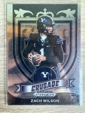 2021 Panini Prizm Draft Picks Collegiate Zach Wilson Silver #168 - BYU Cougars