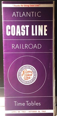 ATLANTIC COAST LINE RAILROAD Time Tables 28. April 1963