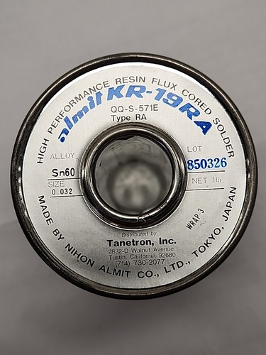 High Performance Resin Flux Cored Solder Almit KR-19RA , 1 lb