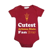NCAA Arizona State Sun Devils Children Unisex Lap Shoulder Creeper,Nb,Crimson