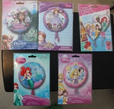 Foil Mylar U Choose  Balloons Disney Princess Frozen, Little Mermaid, Sofia