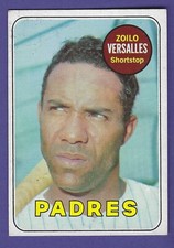 1969 TOPPS BASEBALL #38 ZOILO VERSALLES - SAN DIEGO PADRES  - NO RESERVE