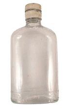 National Distilleries Empty Glass Bottle Half Pint with Cap