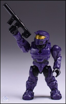 HALO MEGA BLOKS UNSC PURPLE SPARTAN MARK IV MINI FIGURE 97520 TRIBUTE