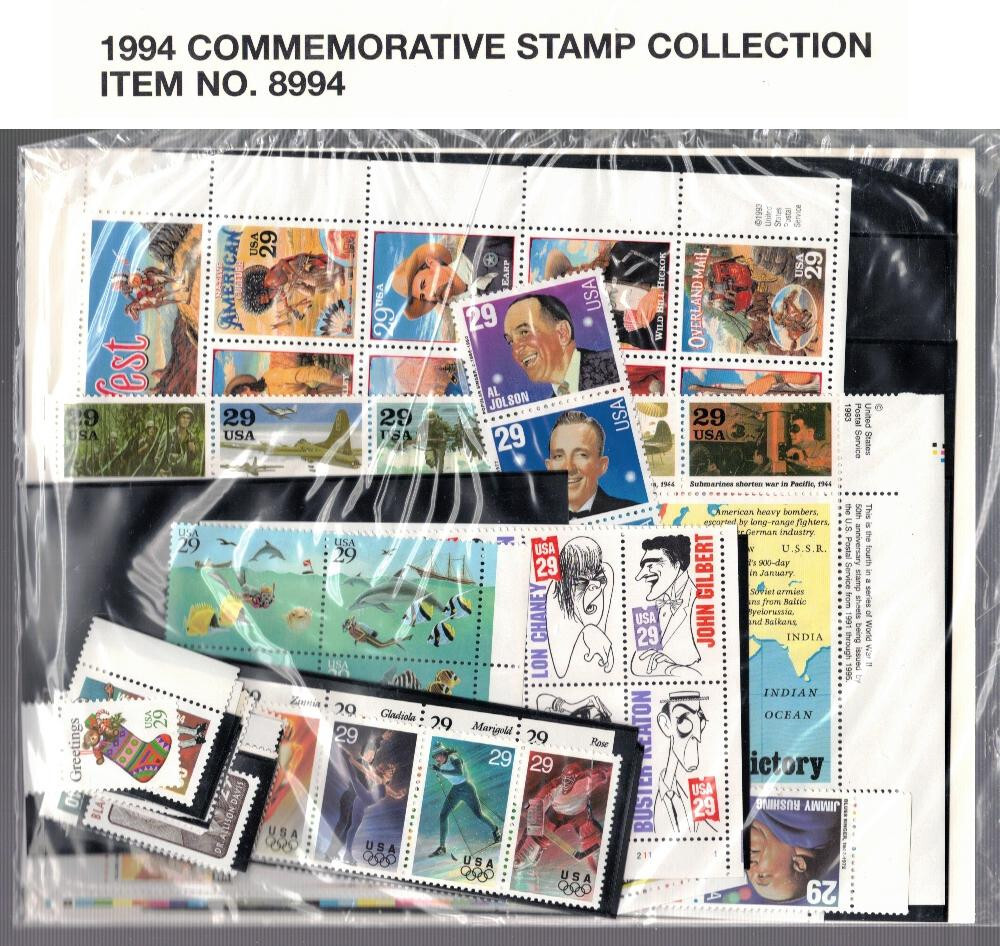 USPS 1994 Commemorative Mint Set of 93 stamps ~ Colorful 64