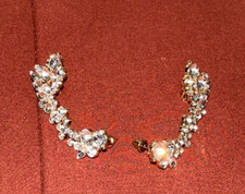 J CREW elegant Rhinestone Diamond Galore Ear Jacket Cuff  NEW BID 4 CHARITY❤️294