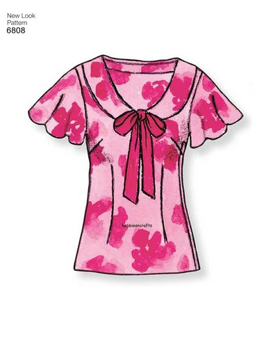 NEW LOOK 6808 MISSES' TOPS Easy Sewing Pattern 6 Designs Sizes 8 - 18 - Picture 6 of 9