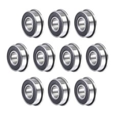 10 x FR6-2RS Flange Ball Bearing 3/8"x 7/8"x 9/32" Sealed Chrome Steel Miniature