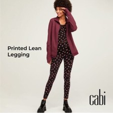 Cabi Legging  Used And Top New Black Flower Burst Size XL Matching Set