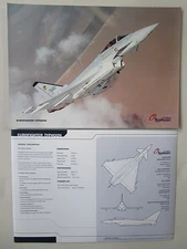 EUROFIGHTER TYPHOON COMBAT AIRCRAFT FRONT/SIDED ADVERTISING DOCUMENT