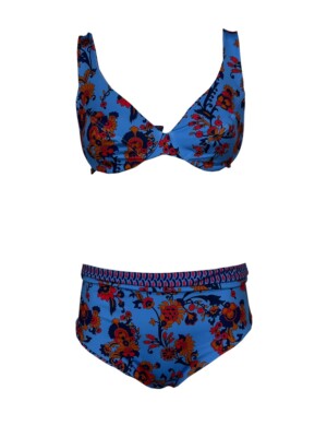 FEELING by JUSTMINE Doubleface Bikini Cup C hellblau/mehrfarbig B2627C 6100