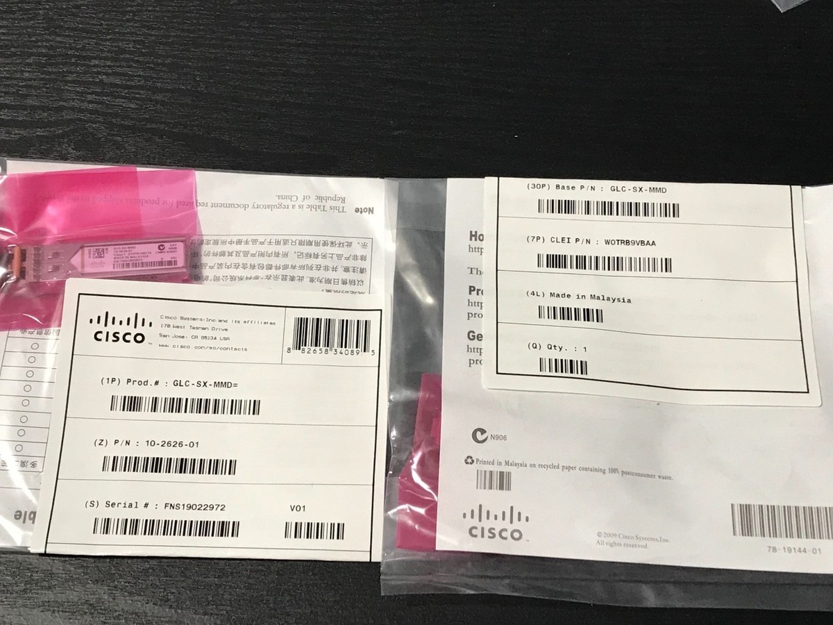 Cisco GLC-SX-MMD SFP 1000Base-SX Short Haul Module 10-2626-01 - 1