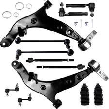 For 04-09 Nissan Quest Front Lower Control Arm Tie Rod End Sway Bar Rack Bellow