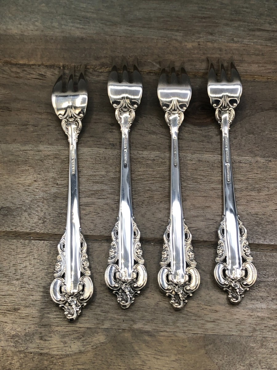 Grande Baroque by Wallace Sterling Silver set of 4 Cocktail Forks