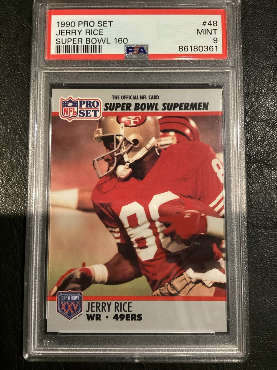1990 Jerry Rice PSA 9 MT San Francisco 49ers Super Bowl Supermen