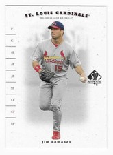 2001 Upper Deck SP Authentic Jim Edmonds St. Louis Cardinals Baseball Card #52