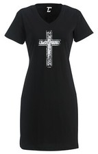 Distressed Cross - Religious Church Christian Catholic Women's Dress