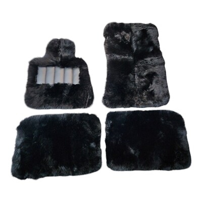 Bespoke Edition 2025 Mercedes Benz Maybach BLACK Longwool Sheepskin Floor Mats
