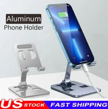 Universal Metal Desk Tabletop Phone iPad Tablet Stand Holder Foldable Adjustable