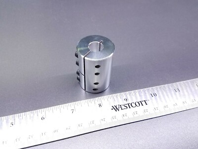 5MM X 10MM Rigid Clamp Shaft Coupler Double Length CNC Mill Motor Zero Backlash