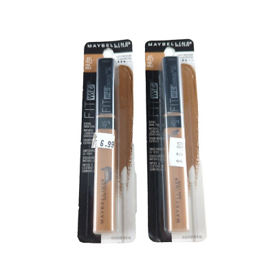 2x Lot  '' Shade #45''  Tan  Maybelline New York Fit Me Liquid Concealer Full NEW