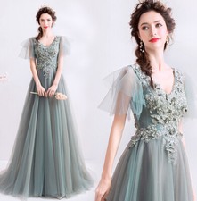 Noble Evening Formal Party Ball Gown Prom Bridesmaid Embroidered Dress TSJY1207