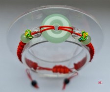 Jade Bracelet forme Rond réglable symbole Fortune Chance Paix 