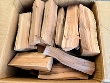  15LB Apple Wood Chunks For Smoking Organic Seasoned BBQ Grilling Cooking Smoker