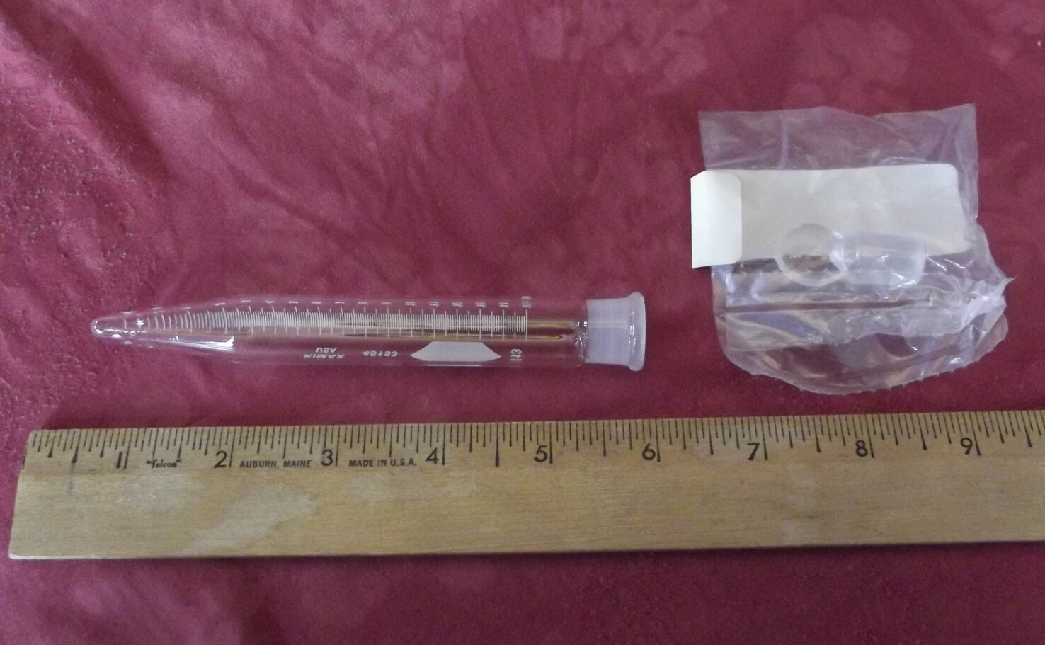 Kimax Pyrex Glass Graduated Conical Centrifuge Tube w/Stopper 45153-15 new