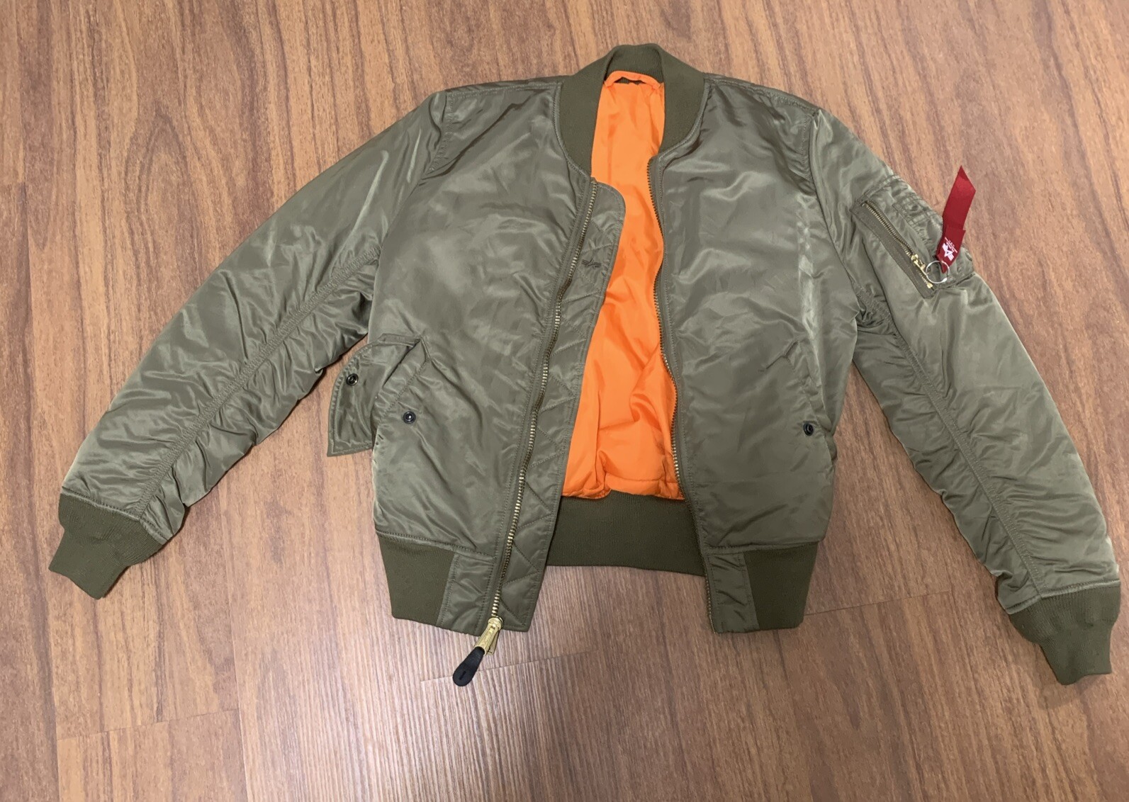 Alpha Industries MA-1 Bomber Jacket Heritage Reversible MA1 Sage Men's Size S