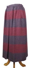 Laird Portch Skirt Size 12 Burgundy Plaid 100 Wool Pleated Vintage Scotland