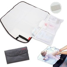 travel changing mat with wipes case