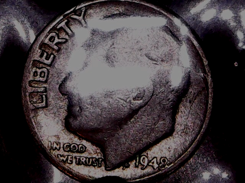 1948 SILVER ROOSEVELT DIME ... GRADES "VERY FINE"