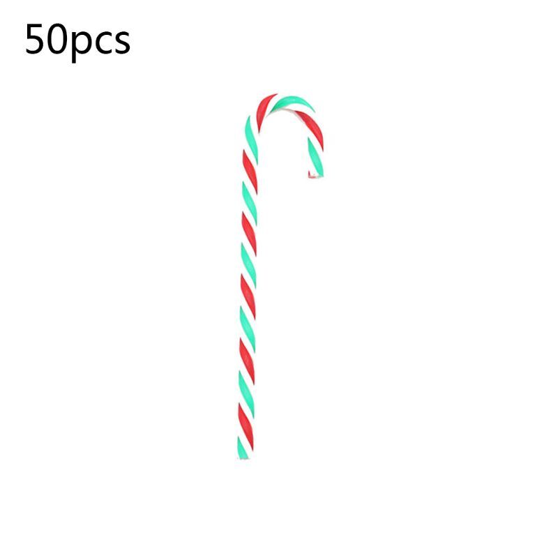 50 Pcs Christmas Plastic Candy Cane Tree Ornaments for Holiday eBay