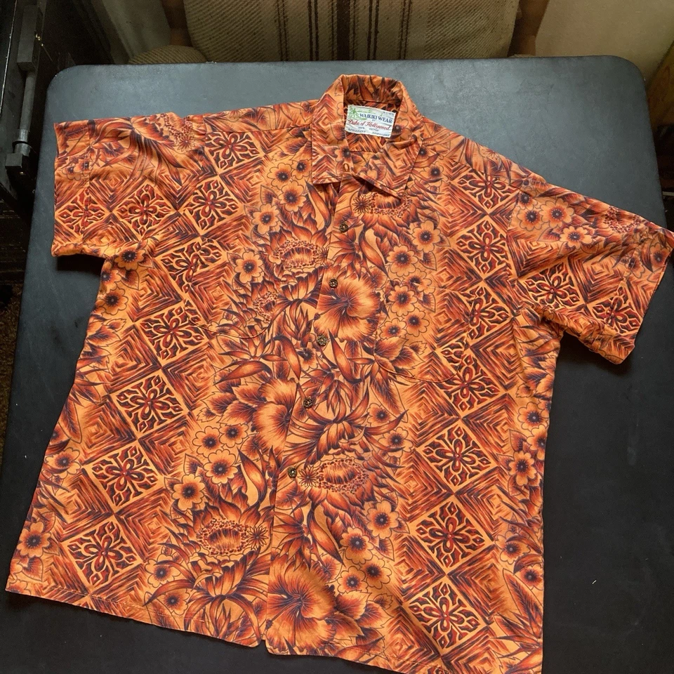 Camisa Hawaiana Waikiki Wear Duke Of Hollywood Años 50 De Colección Años 50 60 Aloha Foto 2 de 4