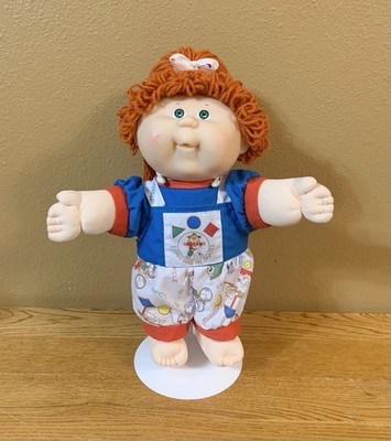 Vintage Cabbage Patch Kids Toddler Doll With Red Hair And Green Eyes