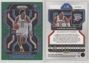2021-22 Panini Prizm Green Wave Prizm Aaron Wiggins #286 Rookie RC