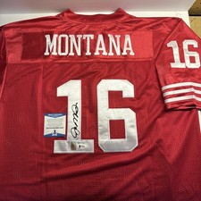 Joe Montana Signed Authentic Mitchell & Ness 1990 49ers Jersey Dual Hologram tag