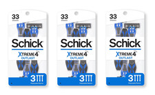Schick Xtreme 4 Outlast Disposable Razor, 3 Count 3 Pack