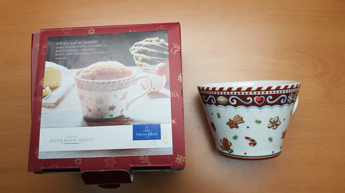 Tasse Grand Modèle Villeroy & Boch 'Hiver Bakery Delight' - Porcelaine, Motif Empreinte Cruciforme